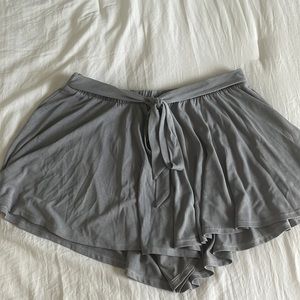 Gray Flowy Shorts